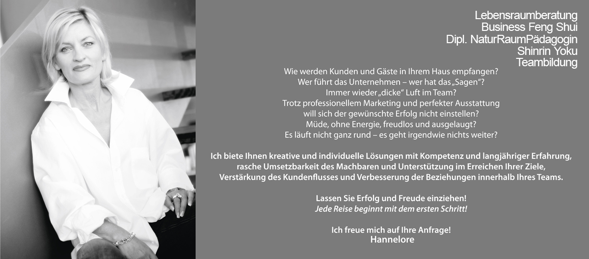 Lebensraumberatung, Business Feng Shui, Dipl. NaturRaumPädagogin, Shinrin Yoku, Teambildung - Wörgl/Kufstein